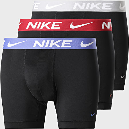 Nike - Pack de 3 boxers Dri-Fit Essential Micro KE1157 Negro Azul Real Gris Rojo