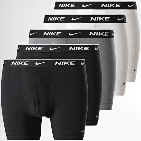Nike - Lot De 5 Boxers Essential Micro KE1296 Noir Gris Blanc