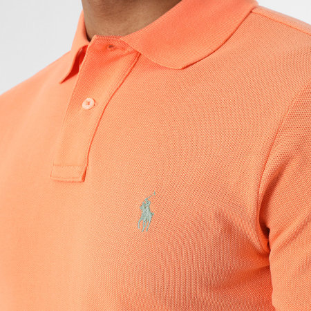 Polo Ralph Lauren - Polo Manga Corta Slim Original Player Naranja
