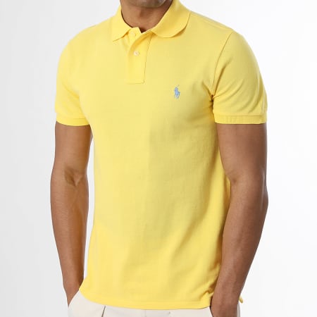 Polo Ralph Lauren - Polo Manches Courtes Slim Original Player Jaune