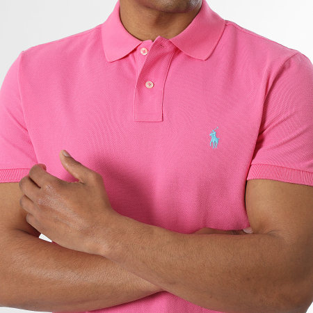 Polo Ralph Lauren - Polo Manga Corta Custom Slim Original Player Rosa Fucsia
