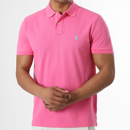 Polo Ralph Lauren - Polo Manga Corta Custom Slim Original Player Rosa Fucsia