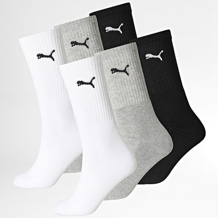 Puma - Pack van 6 paar sokken 701241474 Zwart Grijs Wit