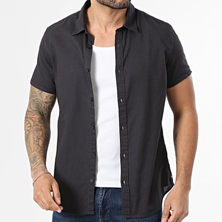 Teddy Smith - Camicia Maniche Corte Cut 2 10718103D Blu Marino Scuro