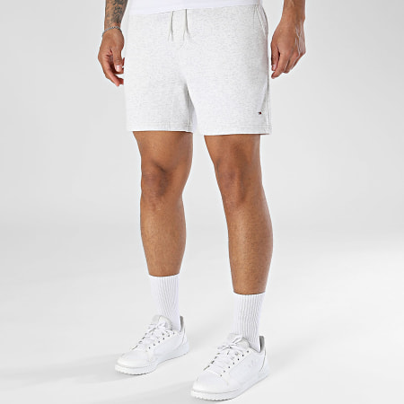 Tommy Jeans - Short Jogging Flag Beach 1931 Gris Clair Chiné