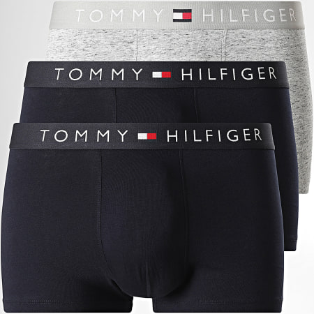 Tommy Hilfiger - Lot De 3 Boxers Stretch Cotton 3908 Bleu Marine Gris Chiné