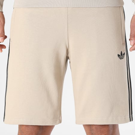 Adidas Originals - Short Jogging A Bandes 3 Stripes KE6681 Beige Noir