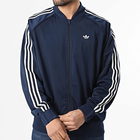 Adidas Originals - Veste Zippée A Bandes Britcore Superstar HZ3779 Bleu Marine
