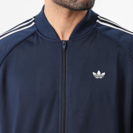 Adidas Originals - Veste Zippée A Bandes Britcore Superstar HZ3779 Bleu Marine