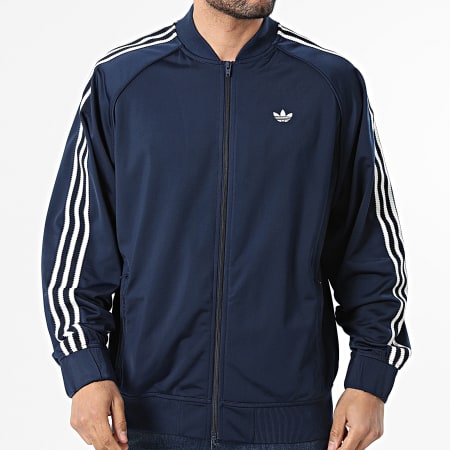 Adidas Originals - Veste Zippée A Bandes Britcore Superstar HZ3779 Bleu Marine
