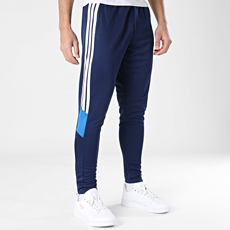 Adidas Sportswear - Pantalon Jogging A Bandes Tiro Essential KG0810 Bleu Marine Blanc