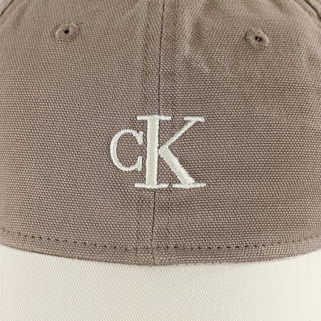 Calvin Klein - Casquette Washed Material Blocked 5089 Beige Clair Marron Clair