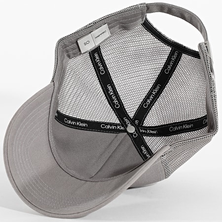 Calvin Klein - Casquette Trucker Monologo Woven Patch 5099 Gris Anthracite