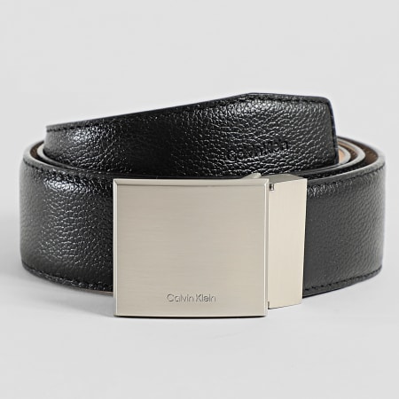 Calvin Klein - Ceinture Dress Plaque Pebble 7080 Noir