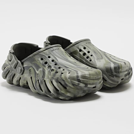 Crocs - Claquettes Echo Marbled Clog Khaki
