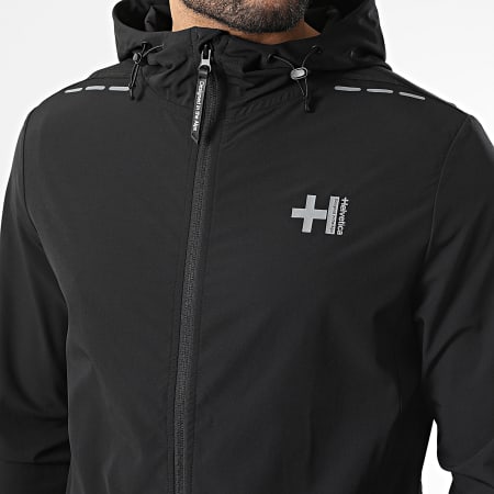 Helvetica - Veste Capuche Zippée Bolt Noir