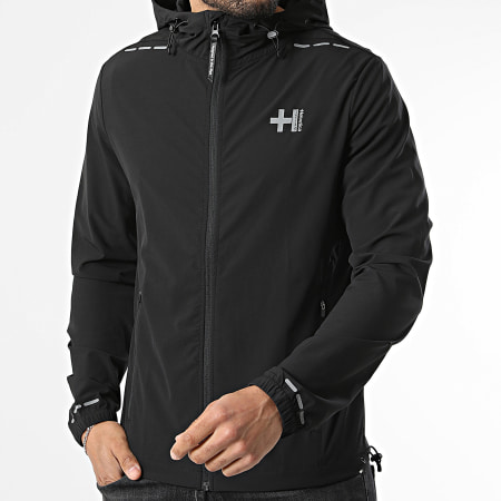 Helvetica - Veste Capuche Zippée Bolt Noir