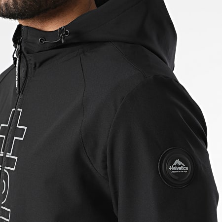 Helvetica - Veste Capuche Zippée Bahia Noir