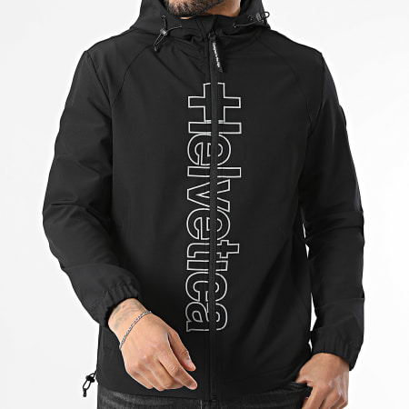 Helvetica - Veste Capuche Zippée Bahia Noir