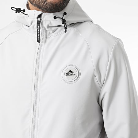Helvetica - Veste Zippée Capuche Havane Gris