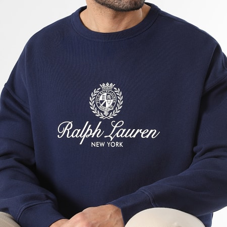 Polo Ralph Lauren - Sweat Crewneck Relaxed Fit Logo NY Bleu Marine