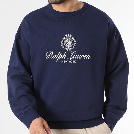 Polo Ralph Lauren - Sweat Crewneck Relaxed Fit Logo NY Bleu Marine