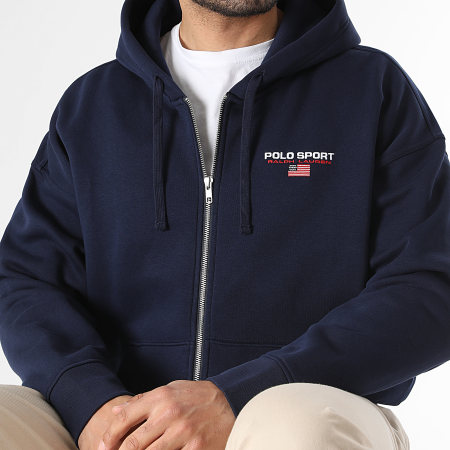 Polo Sport Ralph Lauren - Sweat Zippé Capuche Logo Sport Bleu Marine