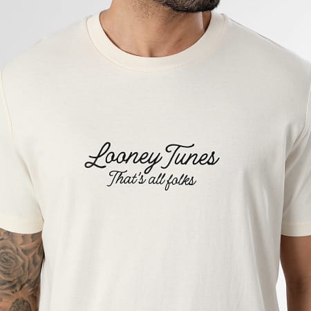 Looney Tunes - Tee Shirt Oversize Bugs Circle Léopard Beige