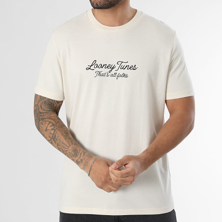 Looney Tunes - Tee Shirt Oversize Bugs Circle Léopard Beige