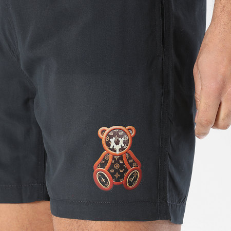 Teddy Yacht Club - Short De Bain Small Leather Noir