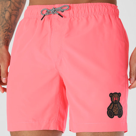 Teddy Yacht Club - Short De Bain Small Cheetah Rose Fluo