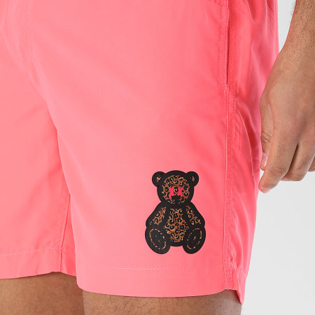 Teddy Yacht Club - Short De Bain Small Cheetah Rose Fluo