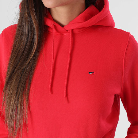 Tommy Jeans - Sweat Capuche Regular Femme Flag 9958 Rouge