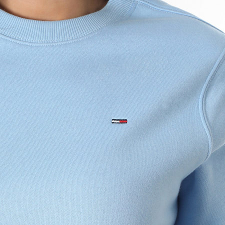 Tommy Jeans - Sweat Crewneck Femme Flag Crew 9959 Bleu Clair