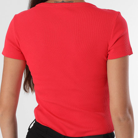 Tommy Jeans - Tee Shirt Slim Femme Essential 7383 Rouge