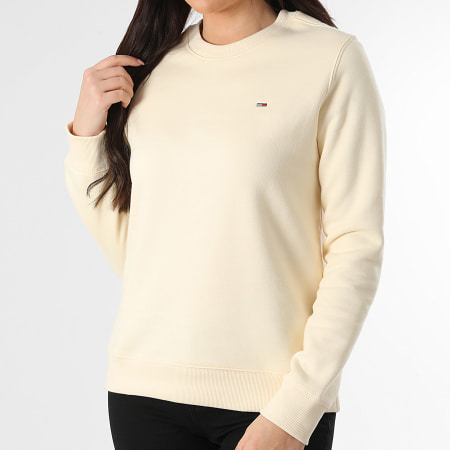 Tommy Jeans - Sweat Crewneck Femme Flag Crew 9959 Beige Clair