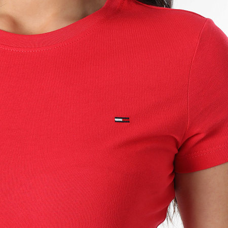 Tommy Jeans - Tee Shirt Femme Slim 0459 Rouge