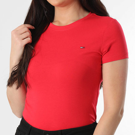 Tommy Jeans - Tee Shirt Femme Slim 0459 Rouge