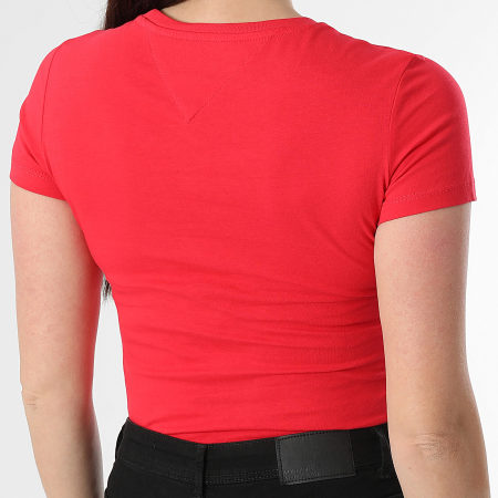 Tommy Jeans - Tee Shirt Femme Slim 0459 Rouge
