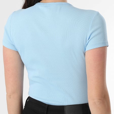Tommy Jeans - Tee Shirt Slim Femme Essential 7383 Bleu Clair