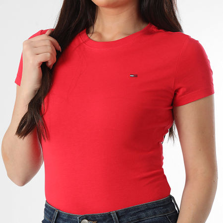 Tommy Jeans - Lot De 3 Tee Shirts Femme 2175 Noir Blanc Rouge