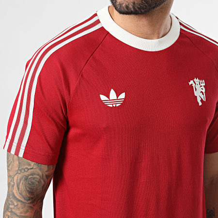Adidas Originals - Tee Shirt A Bandes Manchester United Originals JM5562 Rouge