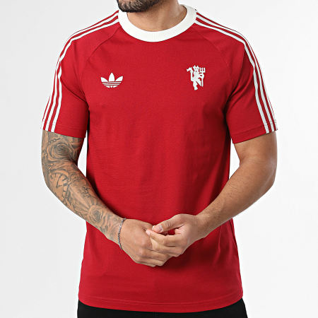 Adidas Originals - Tee Shirt A Bandes Manchester United Originals JM5562 Rouge