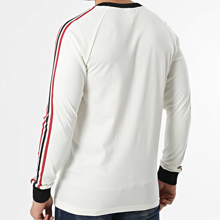 Adidas Originals - Tee Shirt Manches Longues A Bandes Manchester United Originals JZ2235 Beige Clair