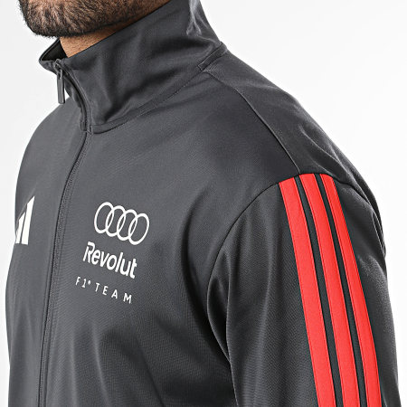 Adidas Sportswear - Veste Zippée A Bandes Audi Revolut Formula One KE6784 Gris Anthracite