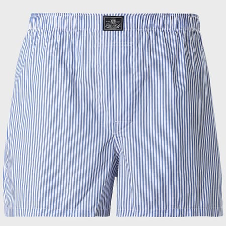 Polo Ralph Lauren - Lot De 3 Caleçons A Rayures Blanc Bleu