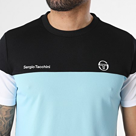 Sergio Tacchini - Ensemble Tee Shirt Et Pantalon Jogging Prave Carson 40845 40850 Bleu Clair Noir