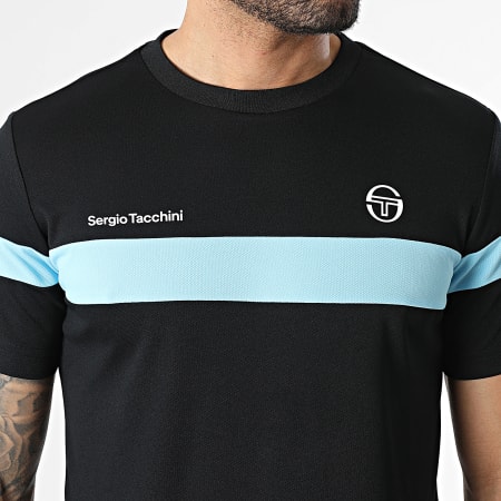 Sergio Tacchini - Ensemble De Survêtement Leone Carson 41237 40850 Noir Bleu Clair