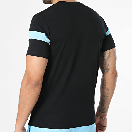 Sergio Tacchini - Ensemble De Survêtement Leone Carson 41237 40850 Noir Bleu Clair