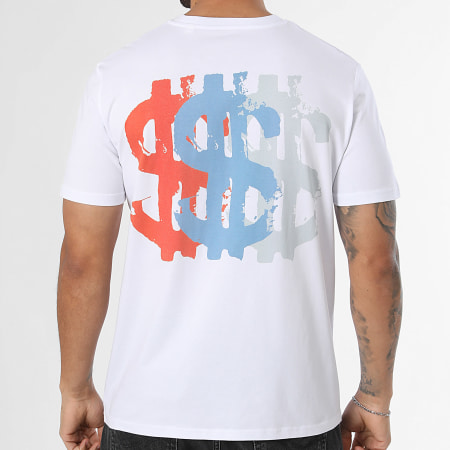 Luxury Lovers - Tee Shirt Oversize 5Sync Three Bucks Blanc Orange